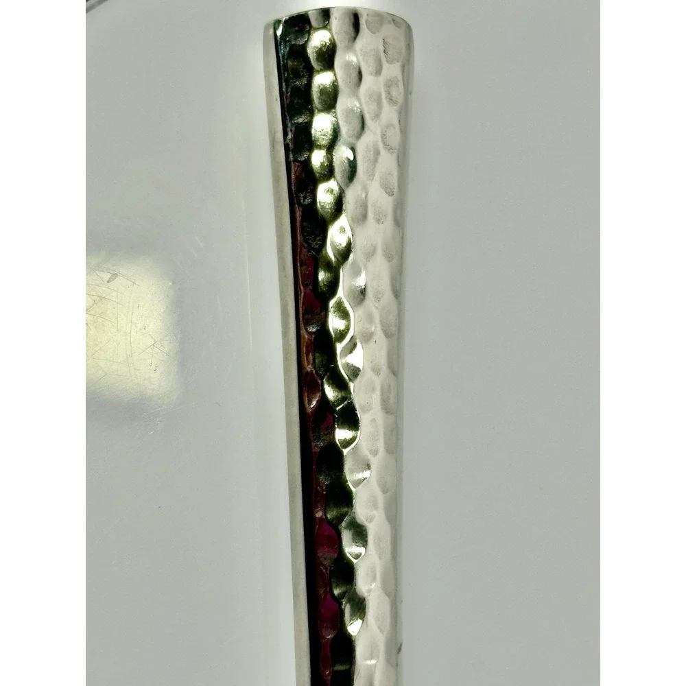 Tomodachi HAMMERED Hampton‎ Forge Gloss Stainless Flatware Steam Knife Serrated